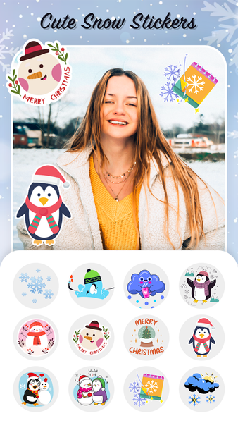 Snow Effect Photo Editor App - Image screenshot of android app