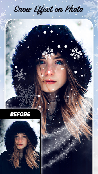 Snow Effect Photo Editor App - Image screenshot of android app