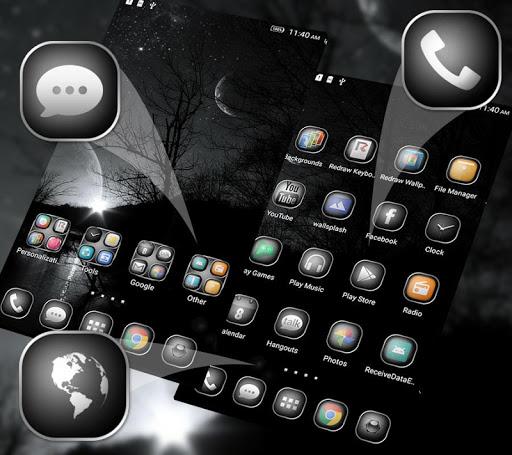 Black&White Launcher Theme - عکس برنامه موبایلی اندروید