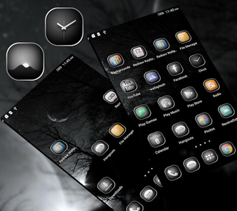 Black&White Launcher Theme - Image screenshot of android app