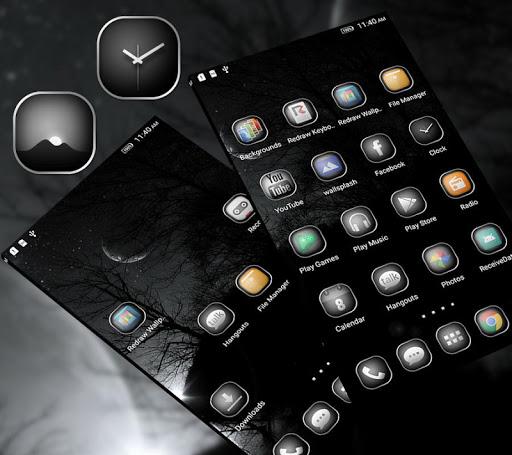 Black&White Launcher Theme - عکس برنامه موبایلی اندروید