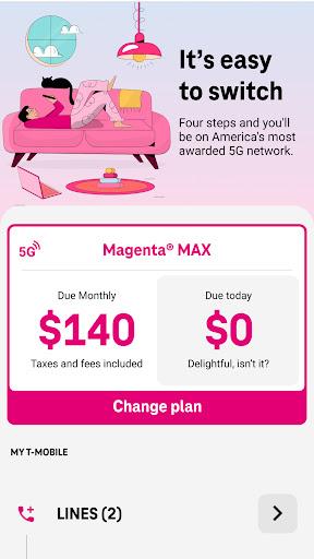 T-Mobile - Image screenshot of android app