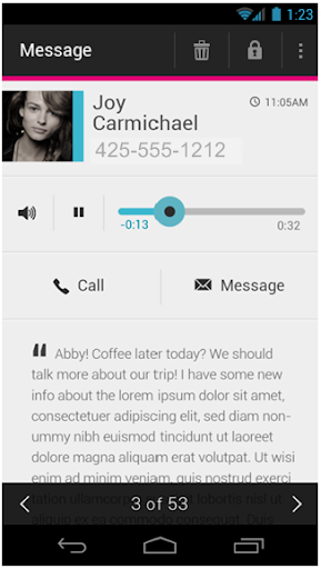 T-Mobile Visual Voicemail - Image screenshot of android app