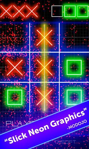 Tic Tac Toe Glow by TMSOFT - Gameplay image of android game