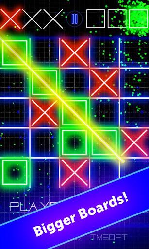 Tic Tac Toe Glow by TMSOFT - Gameplay image of android game