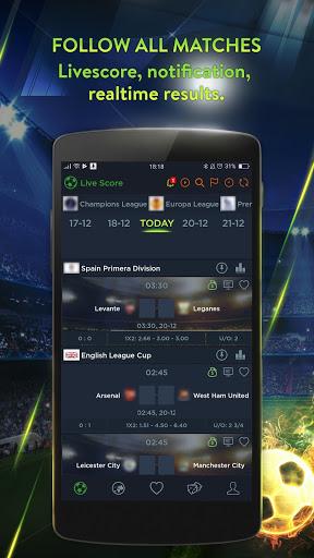 365 Football Soccer live scores - Image screenshot of android app