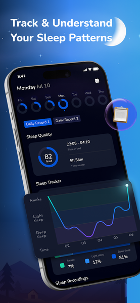 Zentide: Sleep Tracker - عکس برنامه موبایلی اندروید