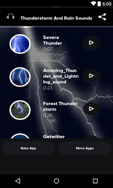Thunderstorm and Rain Sounds - Image screenshot of android app