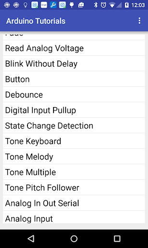Arduino Tutorials - عکس برنامه موبایلی اندروید