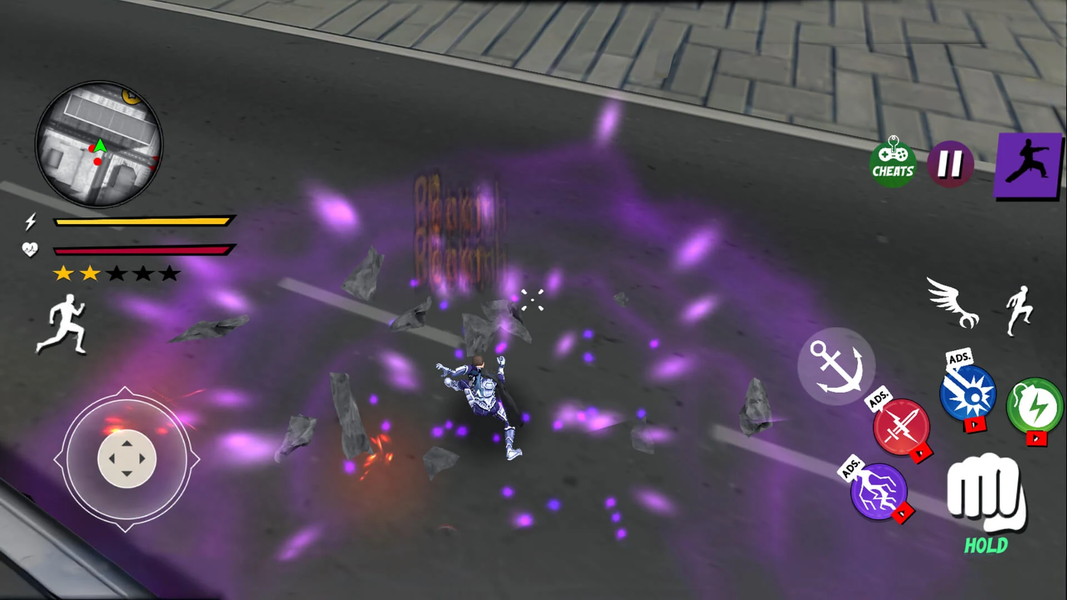 Hero Rope Spider City Man - Gameplay image of android game