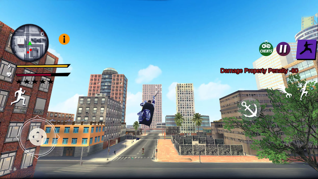 Hero Rope Spider City Man - Gameplay image of android game