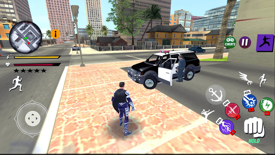 Hero Rope Spider City Man - Gameplay image of android game