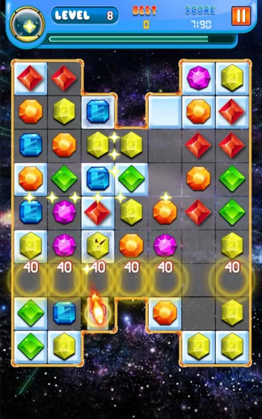 Match 3 Jewels - Gameplay image of android game