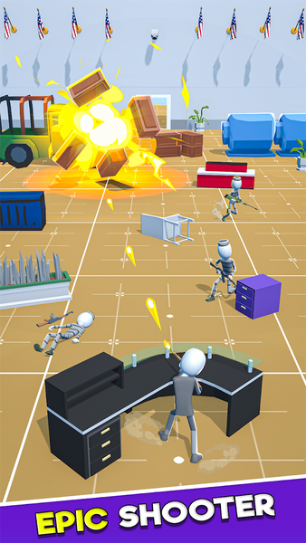 Stickman Agent action game sim - Gameplay image of android game