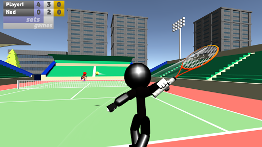 Stickman 3D Tennis - Gameplay image of android game