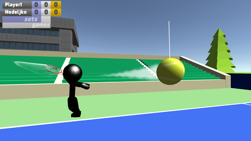 Stickman 3D Tennis - Gameplay image of android game