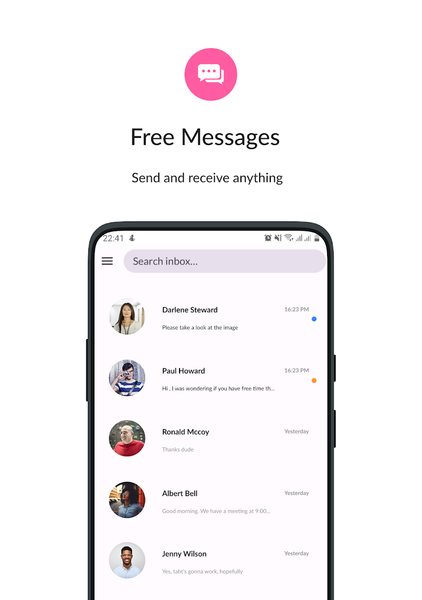 Messages - Messenger Sms - عکس برنامه موبایلی اندروید