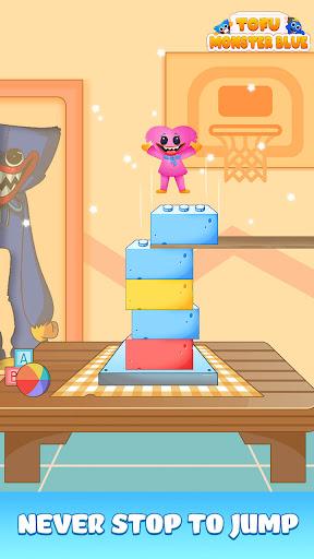 Tofu Monster Blue - Gameplay image of android game
