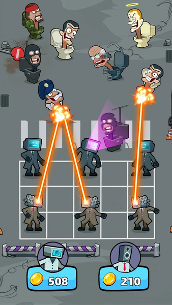 Merge War: Monster vs Cyberman - Gameplay image of android game