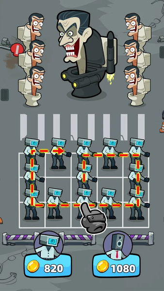 Merge War: Monster vs Cyberman - Gameplay image of android game