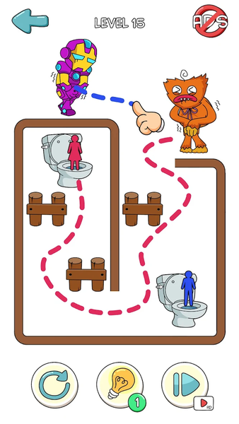 Toilet Rush - Maze Puzzle - Image screenshot of android app