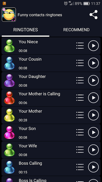 Funny Contacts Ringtones - عکس برنامه موبایلی اندروید