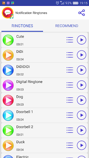 Notification Tones - عکس برنامه موبایلی اندروید