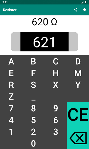 SMD Resistor Code - Calculator - Image screenshot of android app