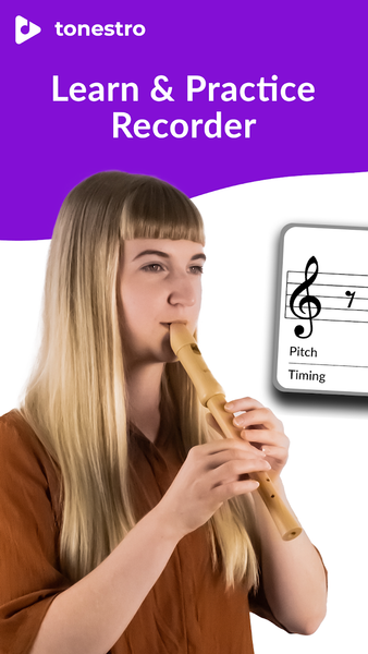 Recorder Lessons - tonestro - Image screenshot of android app