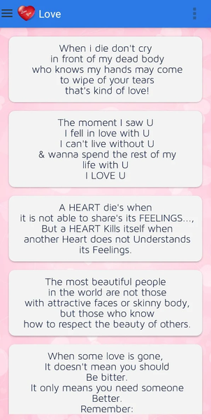 Love Status - Love Messages - Image screenshot of android app