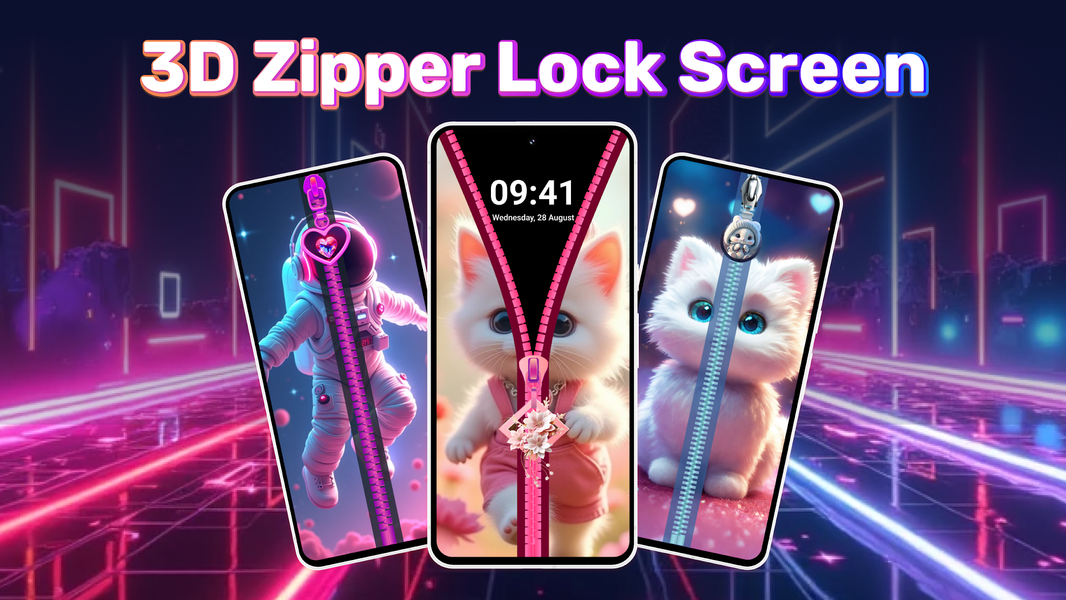 Zipper Locks & Wallpapers - عکس برنامه موبایلی اندروید