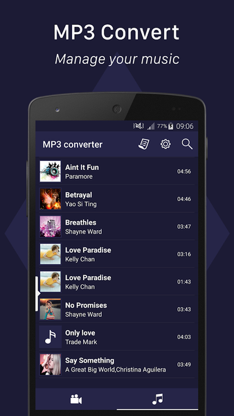 MP3 converter - عکس برنامه موبایلی اندروید