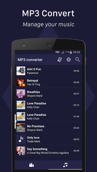 MP3 converter - Image screenshot of android app