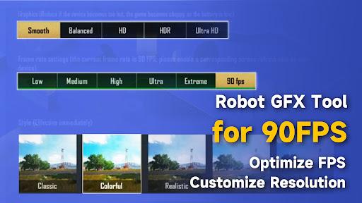 Robot GFX Tool for PUBG-90FPS - عکس برنامه موبایلی اندروید