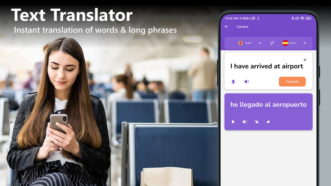 Speak and Translate app - Image screenshot of android app