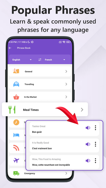 Speak and Translate app - عکس برنامه موبایلی اندروید