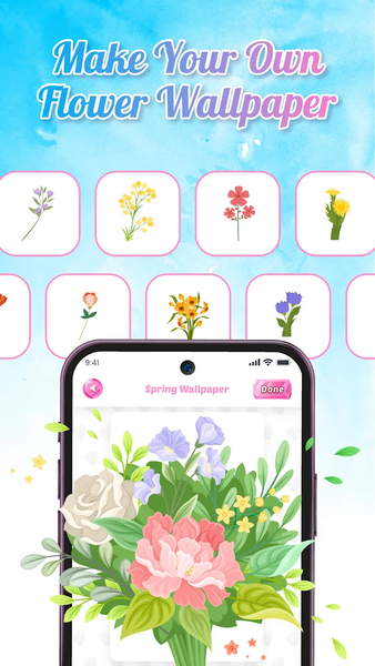 Flower Language Keyboard Theme - Image screenshot of android app