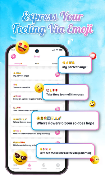 Flower Language Keyboard Theme - عکس برنامه موبایلی اندروید