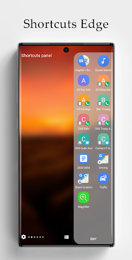 Edge Screen - Side bar - عکس برنامه موبایلی اندروید