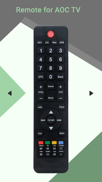 Remote for AOC TV - Image screenshot of android app