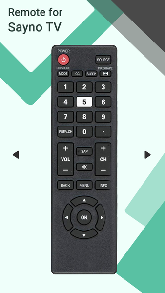Remote for Sanyo TV - عکس برنامه موبایلی اندروید