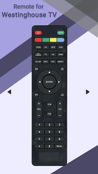 Remote for Westinghouse TV - Image screenshot of android app