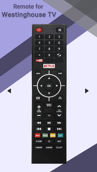 Remote for Westinghouse TV - Image screenshot of android app
