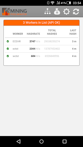 Mining Monitor 4 Monero pools - Image screenshot of android app