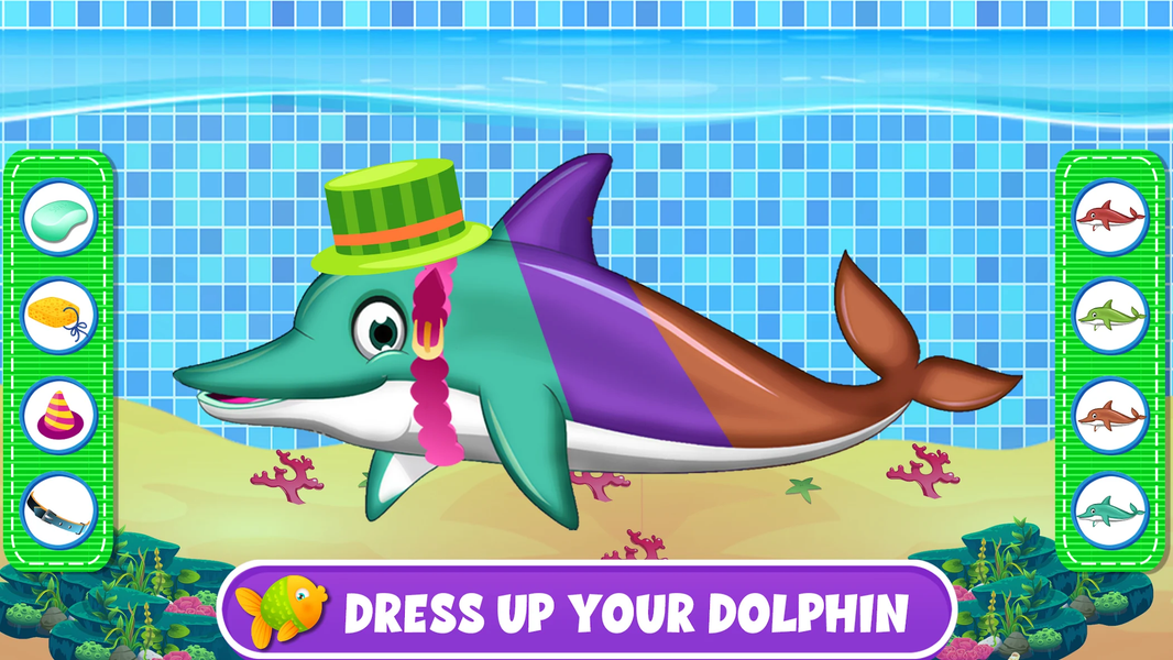 Dolphin Water Rush: Water Park - Gameplay image of android game