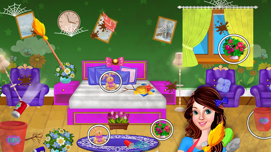 Barbie room best sale cleaning games