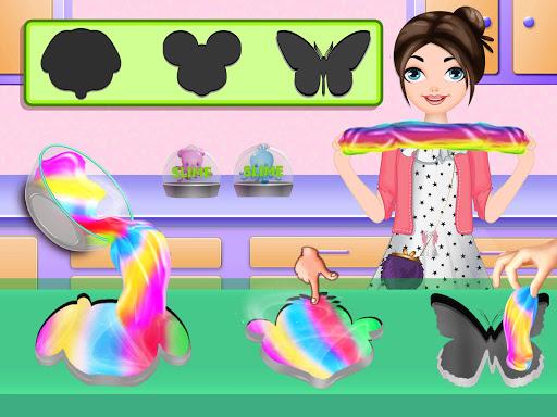 Rainbow DIY Slime Maker: Squishy Fluffy Jelly Game - Image screenshot of android app