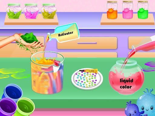 Rainbow DIY Slime Maker: Squishy Fluffy Jelly Game - عکس برنامه موبایلی اندروید
