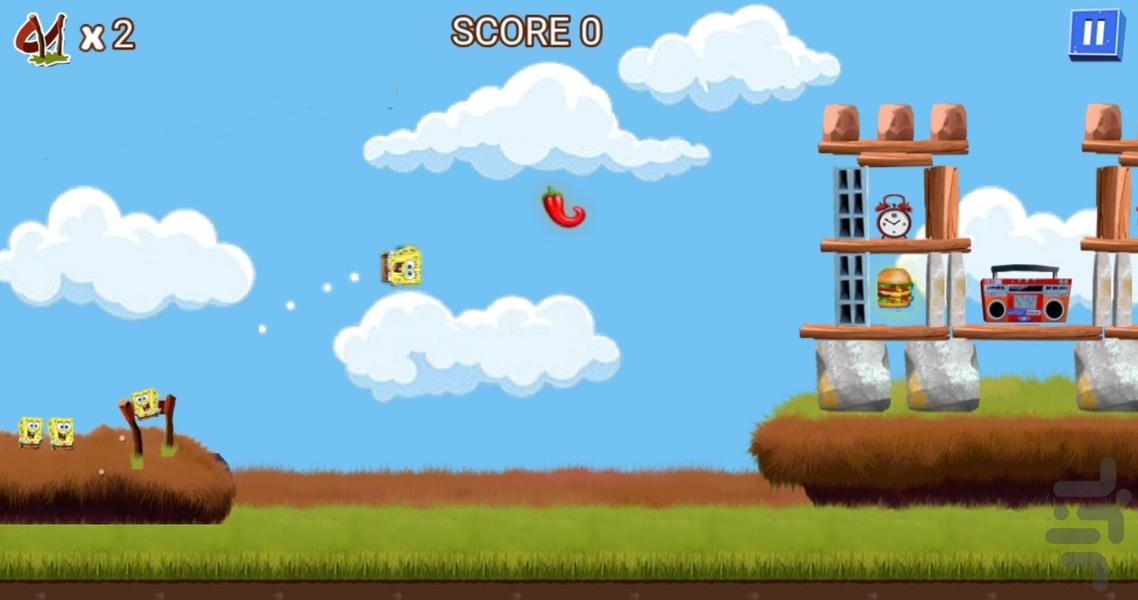 باب اسفنجی خشمگین - Gameplay image of android game