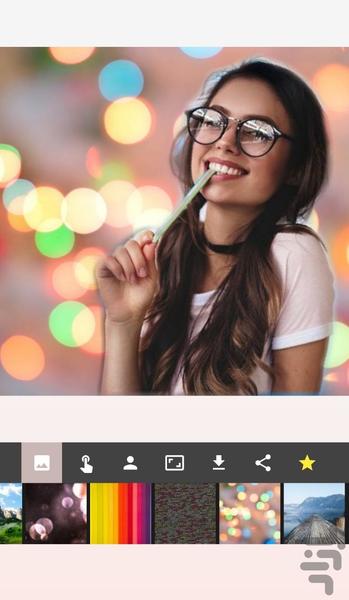 تغییر پس زمینه عکس - Image screenshot of android app
